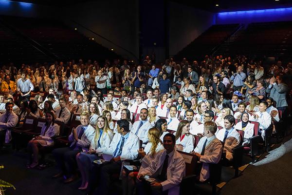 Students and families celebrating the 2022 FAU White Coat Ceremony